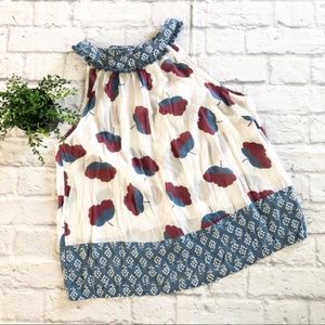 Boden tissue pom pom halter blouse 10R